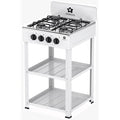 Cucina 4 Fuochi 2 Mensole Bombola 49x49 cm Bianco