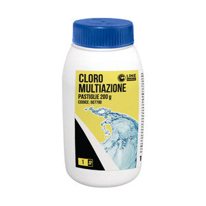 Cloro Piscina Multiazione Pastiglie 200g 1 Kg - Confezione da 6 Pezzi