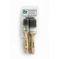 Kit Pennellessa per Acqua Manico Legno 30-40-50 Mm - Confezione da 6 Kit (3 Pz Cad.)