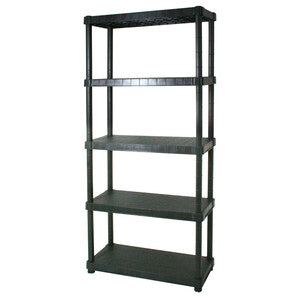 Scaffale Resina 5 Ripiani 90X40Xh188 Cm Nero