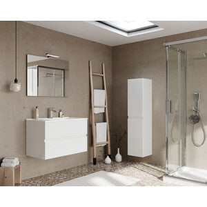 Mobile Bagno Easy 2C Sospeso 80 Bianco Lucido