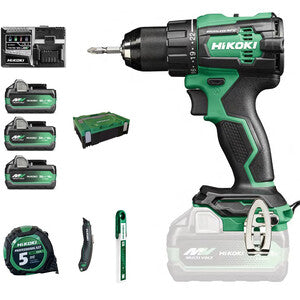 HiKOKI DV18DE Trapano Avvitatore Percussione 18V Brushless 70Nm RFC Kit 3 Batterie