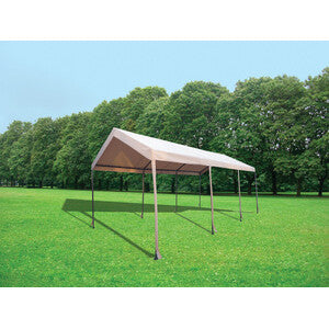 Gazebo Car Port Damasco 3x6m Acciaio Telo Poliestere