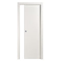 Porta Microtec Scorrevole Interno Muro 60x210 cm Frassino Bianco con Coprifili Telescopici