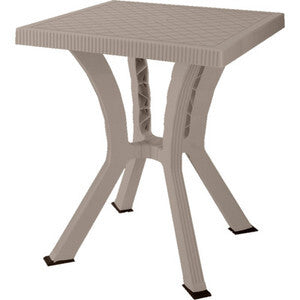 Tavolo da Giardino Rigoletto Elite 60x60 cm H70 Tortora Effetto Rattan