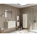 Mobile Bagno Easy 2C Sospeso 80 Rovere Ghiaccio