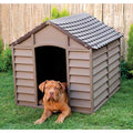 Cuccia per Cani in Resina 86x84x82 cm Beige/Marrone