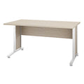 Kit Scrivania Prima 150x80xH74 cm Rovere e Bianco Gambe Metallo