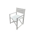 Sedia Regista Alluminio Alu Stage Bianco Pieghevole