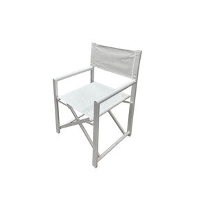 Sedia Regista Alluminio Alu Stage Bianco Pieghevole