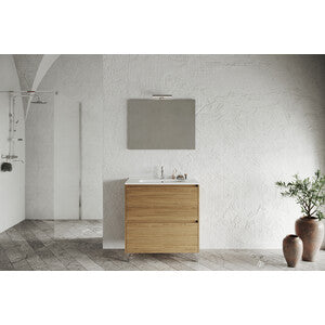 Mobile Bagno Lisbona 2 Cassetti 80 Rovere Naturale