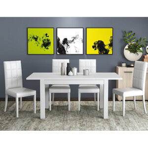 Kit Tavolo Firenze 110/150x70xH76 Bianco Frassino