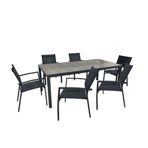 Set Cassis Tavolo Allungabile e 6 Sedie da Giardino