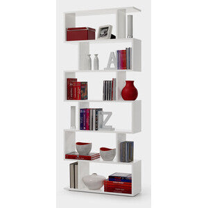 Libreria Athena 5 Vani 80x25x192 Cm Bianco