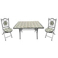 Set Tavolo Rettangolare Mosaico con 2 Sedie Montecarlo