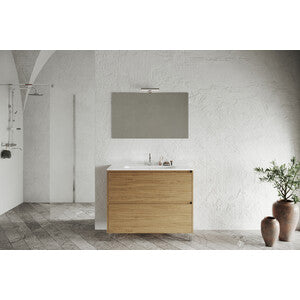 Mobile Bagno Lisbona 2 Cassetti 100 Rovere Naturale