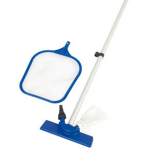 Kit Pulizia Piscina Asta Alluminio 203 cm Aspiratore e Skimmer 58013