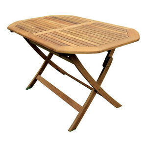 Tavolo in Legno Ovale Pieghevole 120x75xH72cm Salice