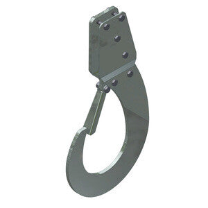 Gancio di Sollevamento in Acciaio Zincato 24x44cm Portata 50 kg