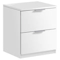Kit Comodino 2 Cassetti Bianco 46x38x34 cm