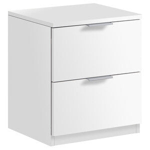 Kit Comodino 2 Cassetti Bianco 46x38x34 cm