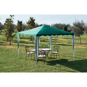 Gazebo Tangeri 3x3m Acciaio Telo Poliestere Verde Bosco