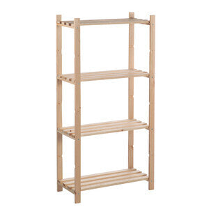 Scaffale In Pino Natura 4 Ripiani 65X30X131 Cm