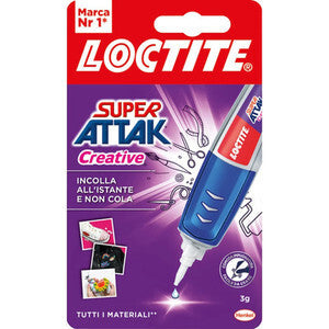 Loctite Super Attak Creative Adesivo Istantaneo 3g Confezione 12 Pz
