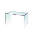 Scrivania In Vetro Trasparente 110X55X74 Cm  2PZ