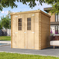 Casetta Da Giardino In Legno Con Pavimento 200x200 Cm 4 Mq Blockhouse