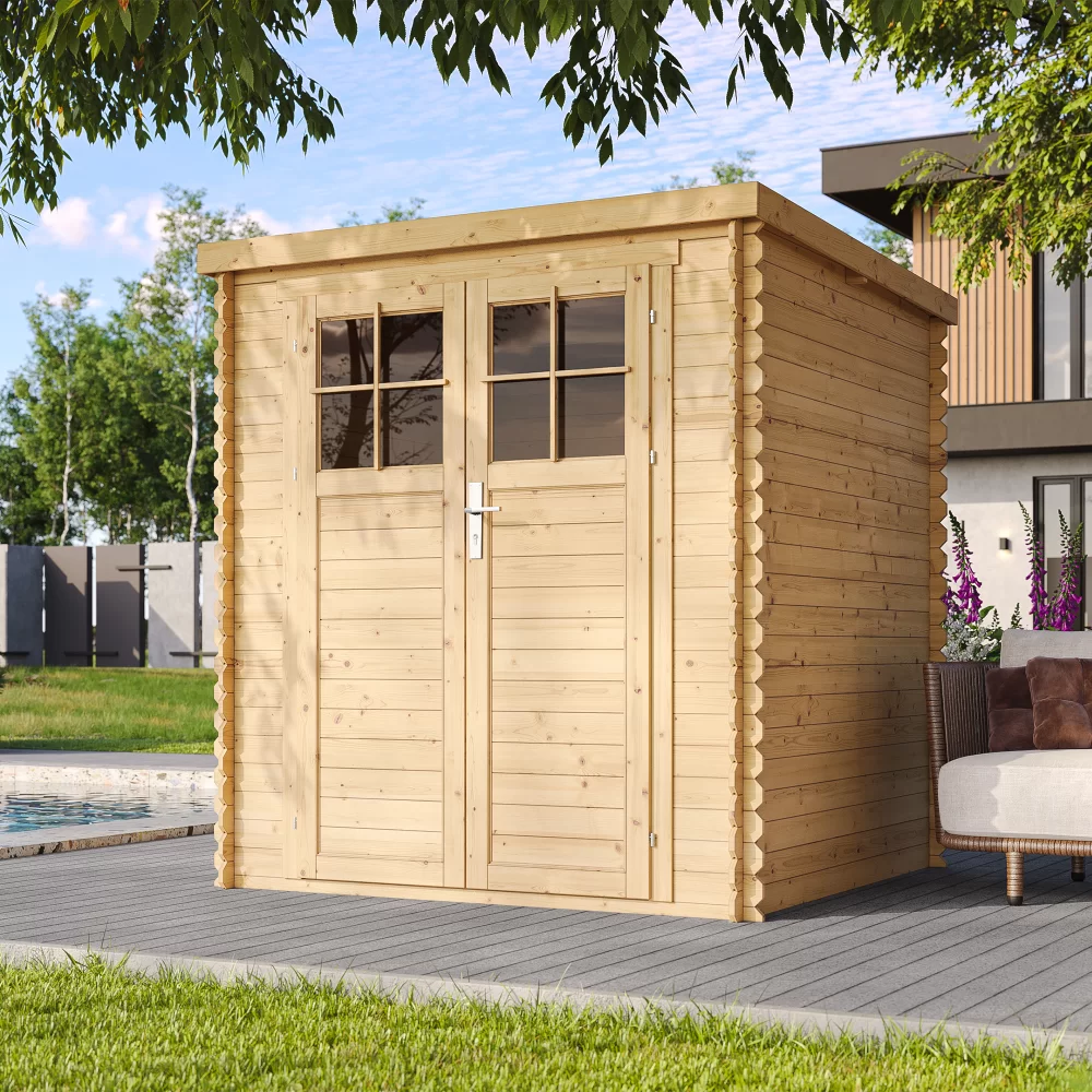 Casetta da giardino in legno CON PAVIMENTO – 200 x 200 cm – 4 m2