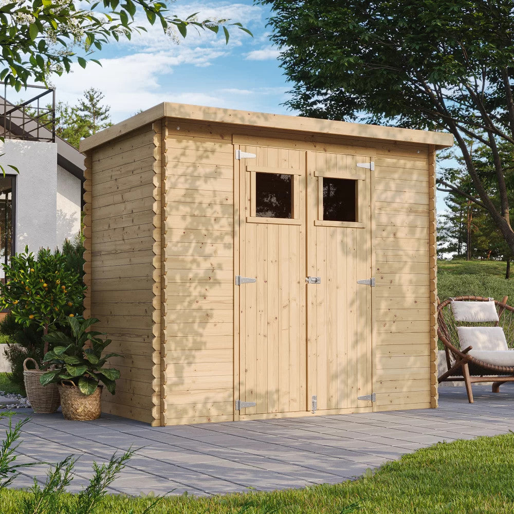 Casetta da giardino in legno CON PAVIMENTO – 235 x 130 cm – 3 m2