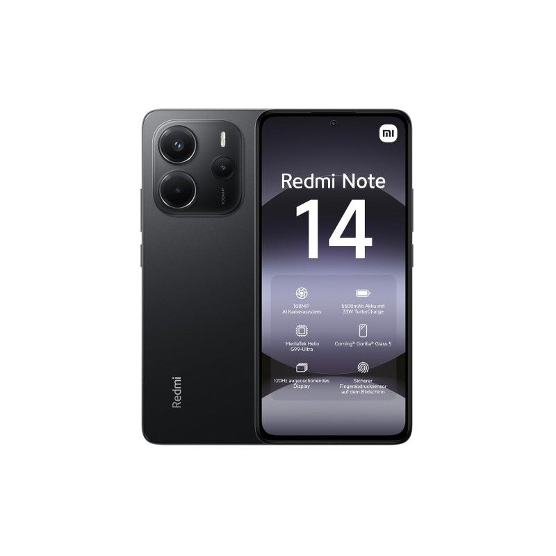 Xiaomi Redmi Note 14 4G 8/256GB Global Black Alimentatore Incluso