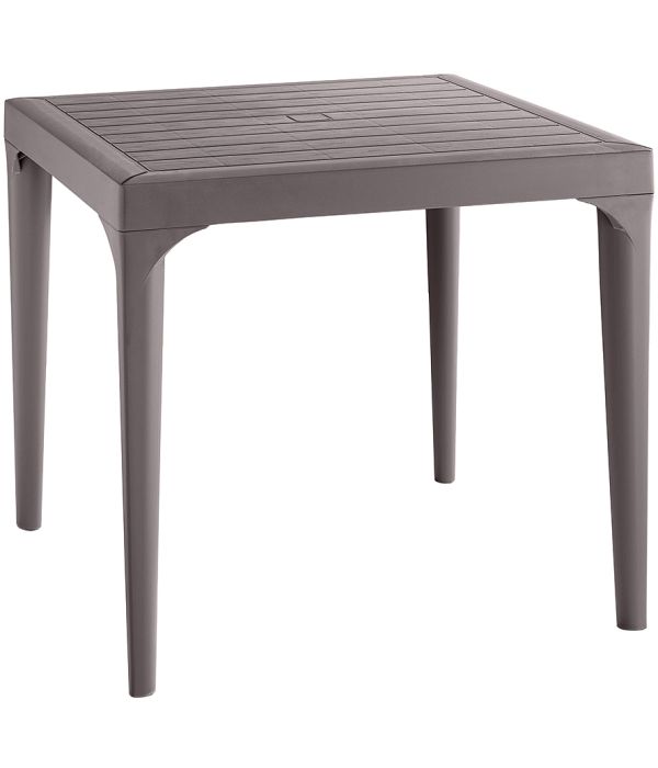 Tavolo da Giardino in Resina Malmo Tortora 80x80 cm H74