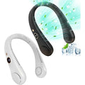 Ventilatore da Collo Portatile Display 5 Livelli Velocità Ricaricabile USB Sport