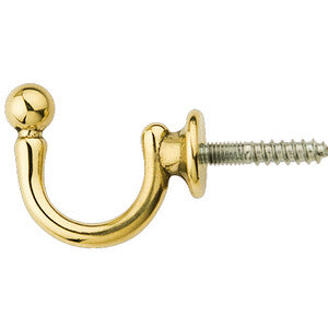 Fermatenda Gancio Sfera Oro Lucido 38x33mm - Confezione 50 pezzi
