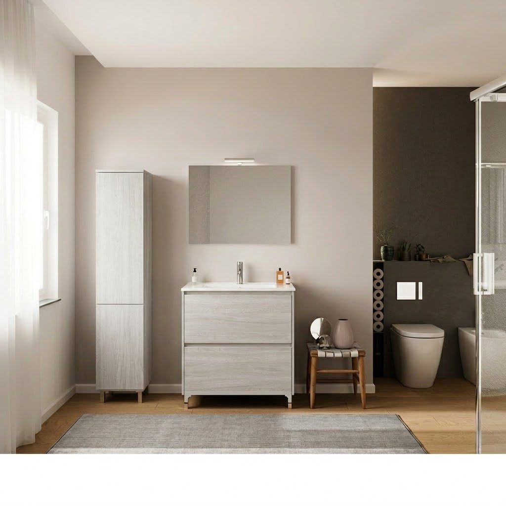 Colonna Bagno Lisbona – Finitura Rovere Grigio