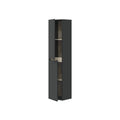 Kit Colonna Bagno Denver 2 Ante Sospesa 135 cm Antracite Rovere