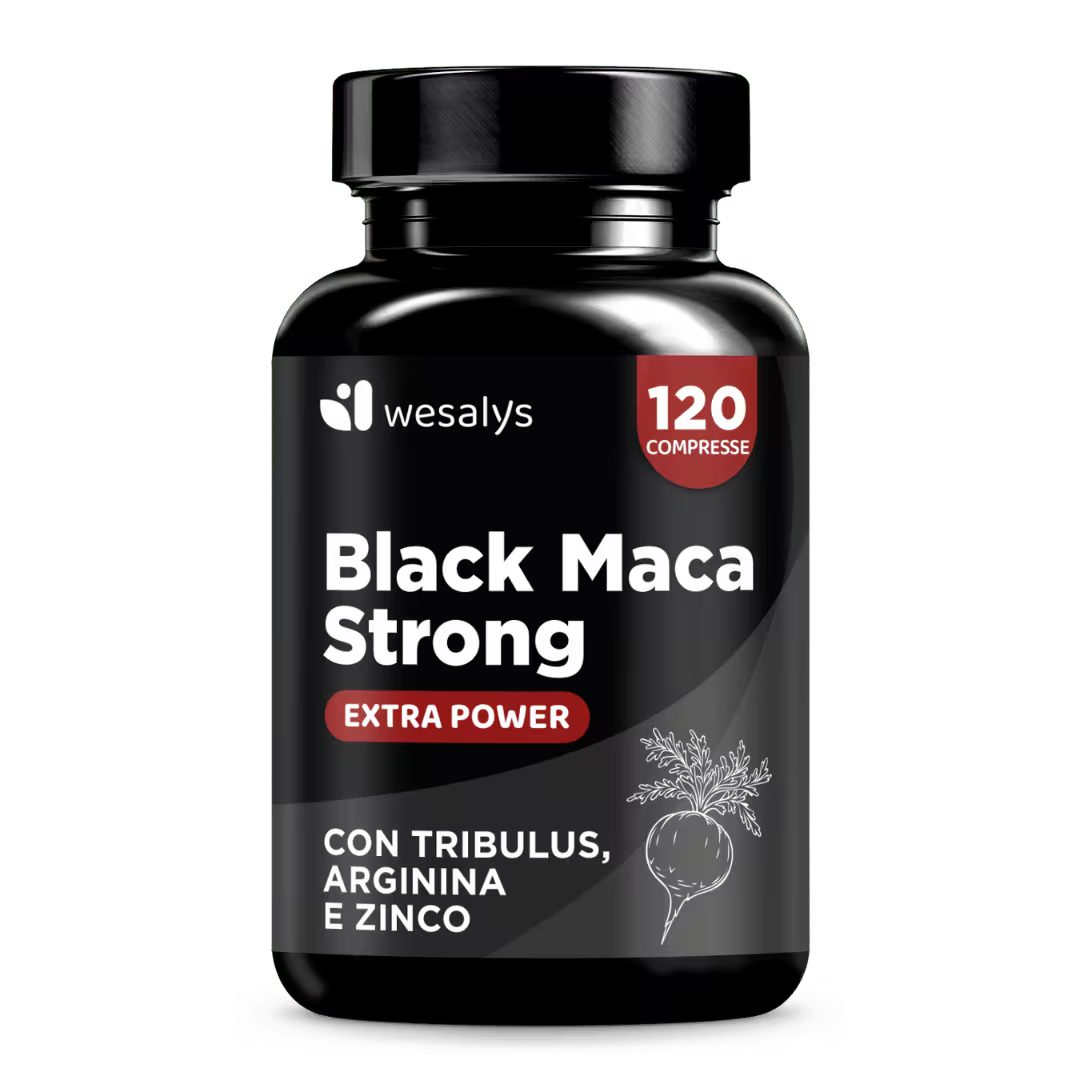 Black Maca Strong Maca Nera 30000mg Estratto 20:1 Tribulus L-Arginina Zinco Made in Italy