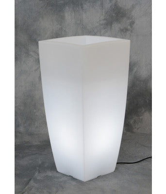 Vaso Stilo Square Bright 33x33x70cm Luce Bianca