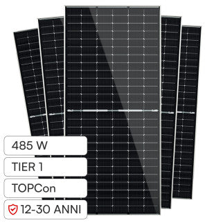 Pannello Solare Fotovoltaico 485W TOPCon Monocristallino – Efficienza 22,44% IP68 TIER 1