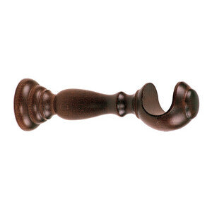 Supporto per Bastone Tenda 10 cm Noce Scuro - Confezione 2 Pezzi  4CF