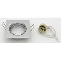 Faretto da Incasso Quadrato Orientabile LED GU10 Cromo 10 Pezzi