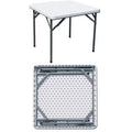 Tavolo Pieghevole in Acciaio e HDPE 87x87 cm H74