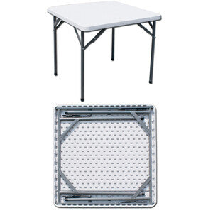 Tavolo Pieghevole in Acciaio e HDPE 87x87 cm H74