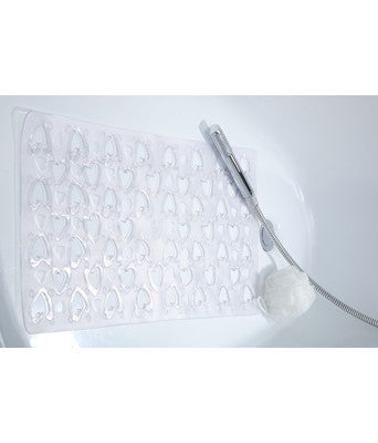 ART. CAP17802 GEDY CO3675 TAPPETO VASCA VINILE CUORE 36X75 TRASP