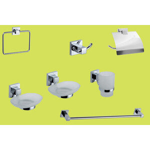 Gedy Geo Set Accessori Bagno Cromo 7 Pezzi