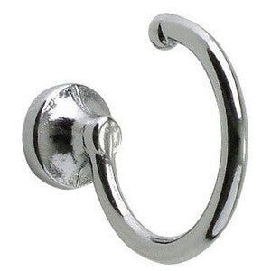 Fermatenda a Gancio 35x H25mm Cromo Lucido - Confezione 2 Pezzi  5CF