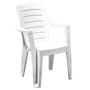ART. CAP98202 POLTRONA RESINA CLEOPATRA C/BRACCIOLI BIANCO