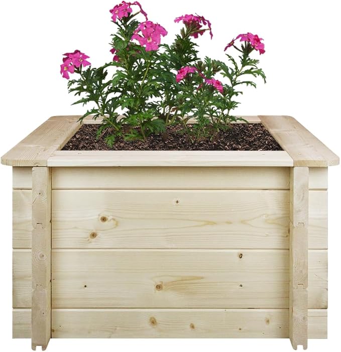 Fioriera in Legno 58x58xH35cm Timbela M616